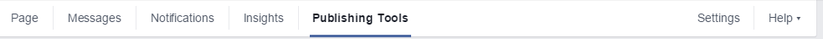 Facebook Page Menu options