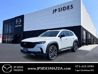 Mazda vehicle image overlay on a polished dealership photo for JP Sides Mazda in Cape Girardeau, MO.