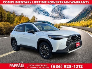 High-quality vehicle image overlay on a stunning dealership photo for Pappas Toyota in St. Peters, MO.